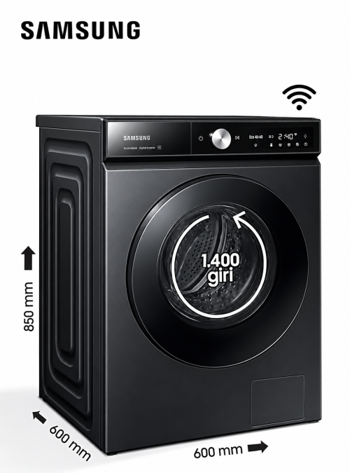 Samsung⁠ 9 kg, WW90DB7U94GB – Mașină de spălat rufe Bespoke AI, Clasa A, 1400 rpm, AI Wash, AI Ecobubble, Wi-Fi, import Germania 🇩🇪