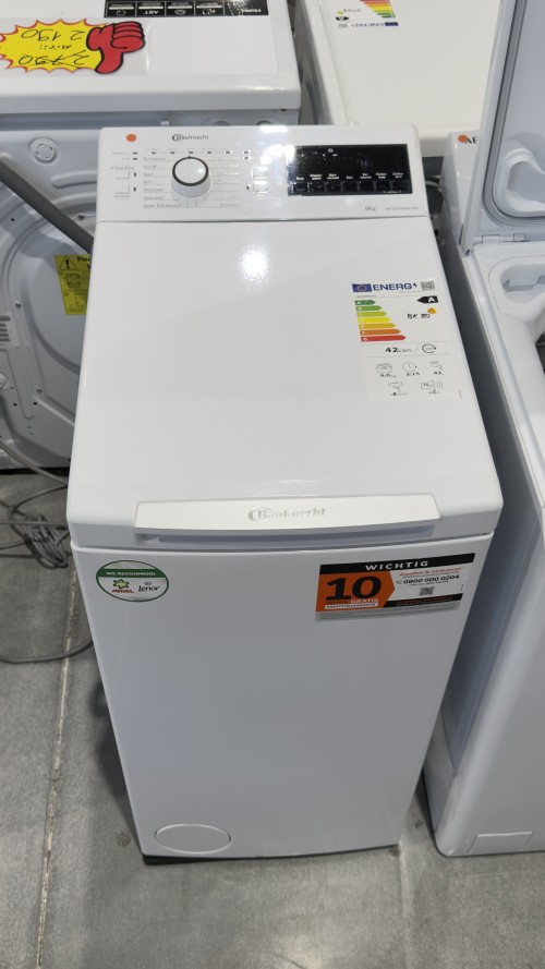 Bauknecht 6 kg, WMT Super Eco 624 A N – mașină de spălat verticală, clasa A, 1200 rpm, motor Inverter, import Germania 🇩🇪