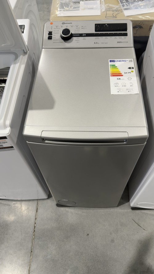 Bauknecht 6,5 kg, WMT Silver 6513 D4 – mașină de spălat verticală, clasa C, 1300 rpm, ZEN Motor, import Germania 🇩🇪
