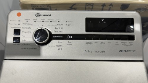 Bauknecht 6,5 kg, WMT Silver 6513 D4 – mașină de spălat verticală, clasa C, 1300 rpm, ZEN Motor, import Germania 🇩🇪