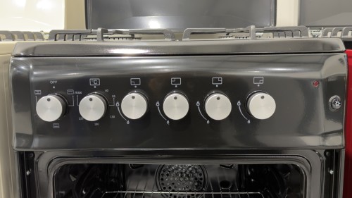 VOV 57cm, VCF5757EF-BLK – Aragaz 4 arzătoare gaz + cuptor electric ventilat 53 L, clasa A, negru