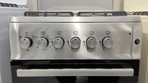 VOV 57cm, VCF5757EF-INOX – Aragaz 4 arzătoare gaz + cuptor electric ventilat 53 L, clasa A, Inox