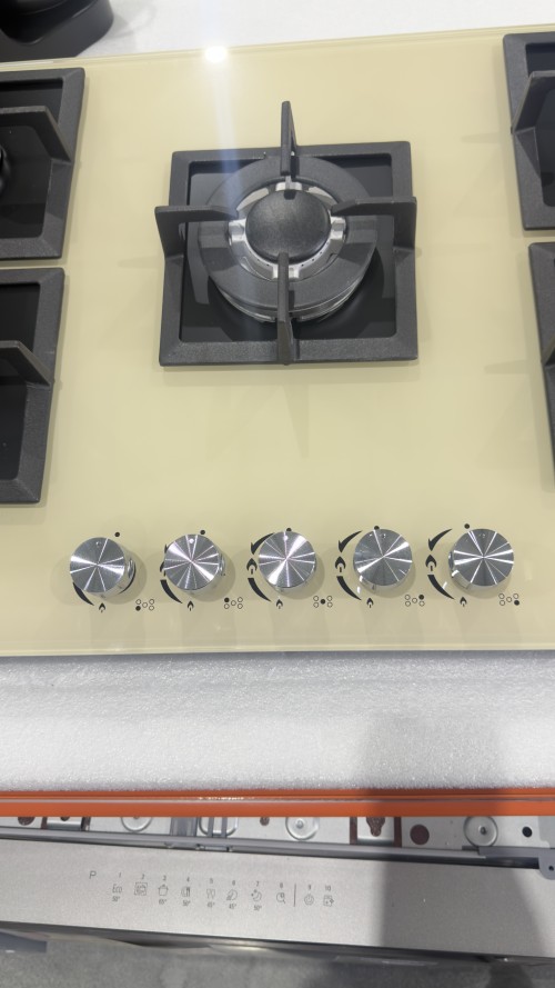 VOV VEBF9026CM-7F + VGH90-5014GLY – Set cuptor 132 L + plită gaz 90 cm, 5 arzătoare, Clasa A, crem