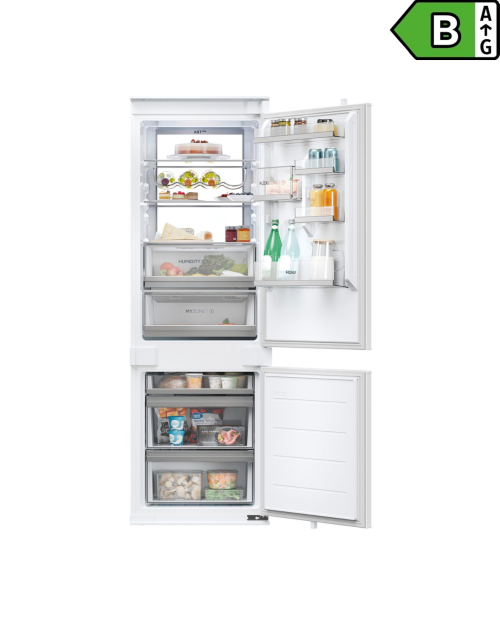 Haier 268 L, HBW7518BT– combină frigorifică complet încorporabilă, clasa B, Total No Frost, Wi-Fi hOn, My Zone, Humidity Zone, ABT, import Germania 🇩🇪
