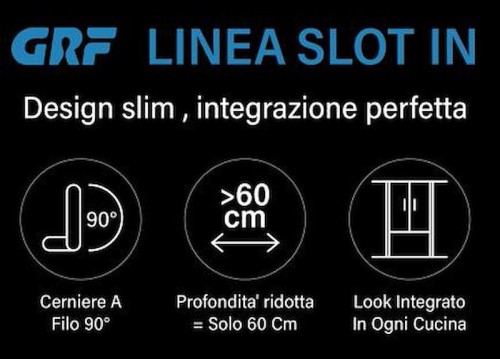 GRF 522 L SC9160931BG – combină frigorifică Cross Door 4 uși, Total No Frost, Inverter, Flex Temp -4/0/+4°C, Slot-In 60 cm, clasa E, negru mat