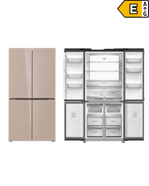 GRF 485 L SLC836091CG1 – Cross Door 4 uși, Total No Frost, Inverter, Flex Temp -4/0/+4°C, Cooling 360°, Slot-In 60 cm, Vetro Champagne, clasa E