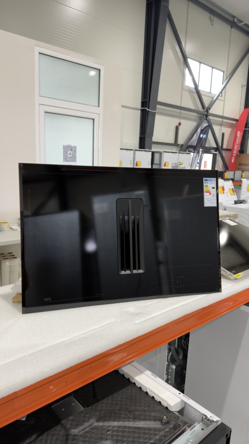 AEG 80cm, NCH84C23FB – plită inducție cu hotă integrată, SenseFry®, Double Bridge, A+