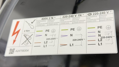 AEG 80cm, NCH84C23FB – plită inducție cu hotă integrată, SenseFry®, Double Bridge, A+