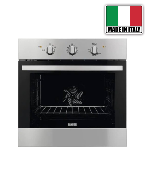 Zanussi 68 L, ZQENF1X1– cuptor incorporabil pe gaz + grill electric, ventilator, timer, inox