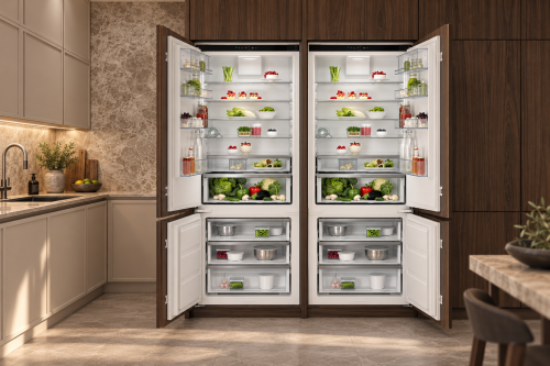 AEG 752 L, 2× NSC7G751ES – Set combine frigorifice încorporabile tip French Door, No Frost, GreenZone, Wi-Fi, Clasa
