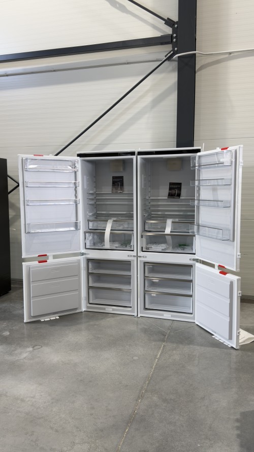 AEG 752 L, 2× NSC7G751ES – Set combine frigorifice încorporabile tip French Door, No Frost, GreenZone, Wi-Fi, Clasa