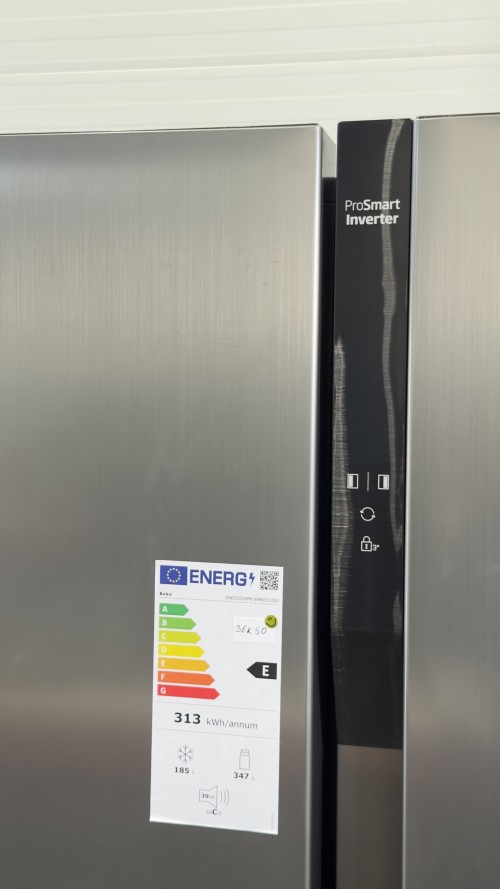 Beko 532 L GNO5322XPN (8996313200) – Combină frigorifică/frigider Side-by-Side, No Frost, ProSmart Inverter, clasa E