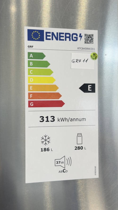 GRF 466 L RTC8459WJIX1 – frigider Cross Door 4 uși, Total No Frost, Flex Temp, Inverter, Clasa E