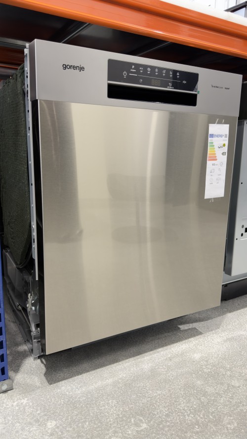 Gorenje 13 seturi GU642E90X – Mașină de spălat vase sub blat, Clasa E, SpeedWash 15 min, AquaStop, inox