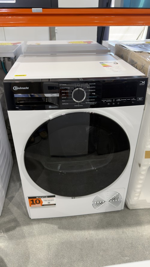 Bauknecht 8 kg BT 87A WB – uscător cu pompă de căldură + abur, Clasa A, IronEase, SteamTherapy, Wi-Fi