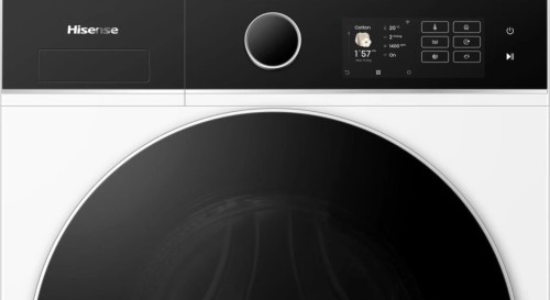 Hisense 10,5/6 kg WD5I1045BWQ – mașină de spălat cu uscător, Clasa A, 1400 rpm, Auto Dosing, Wi-Fi, abur