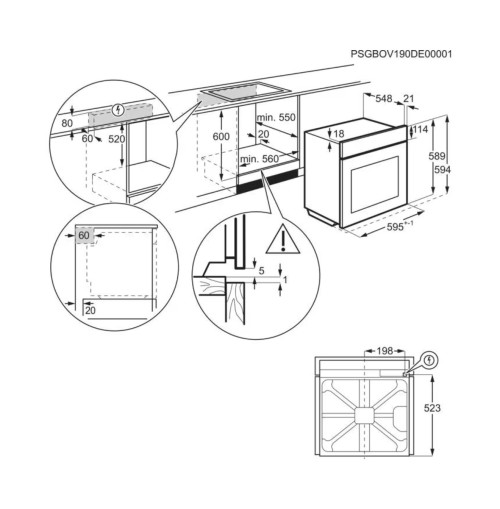 AEG 7000 TR7PB63ZSB 949 494 892 – cuptor incorporabil 72 L, SteamCrisp, piroliză, sondă alimentară, Wi-Fi, Clasa A+