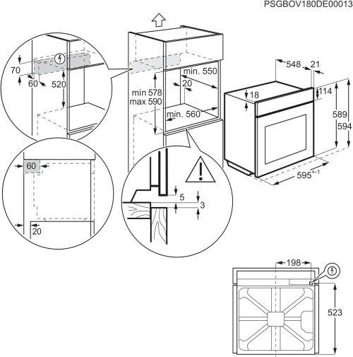 AEG 72 L OU5PB40WSM 949 288 053 – cuptor incorporabil, Clasa A++, SurroundCook, piroliză, 45 programe automate – Made in Italy 🇮🇹
