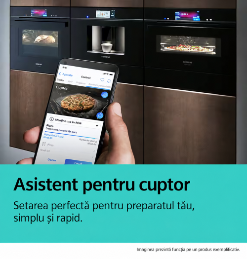 Siemens 71 L, HB776G1M1 – iQ700 Cuptor incorporabil Clasa A+, Air Fry, Piroliză, Home Connect, 4D HotAir, Negru Mat