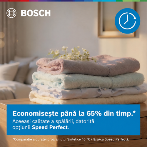 Bosch 9 kg WUU28T49 – Mașină de spălat rufe Serie 6, Clasa A, 1400 RPM, SpeedPerfect, ActiveWater Plus, BiThermic