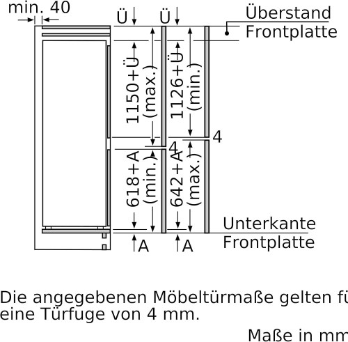 Siemens 270 L KI87SADD0 – combină frigorifică încorporabilă, clasa D, import Germania 🇩🇪