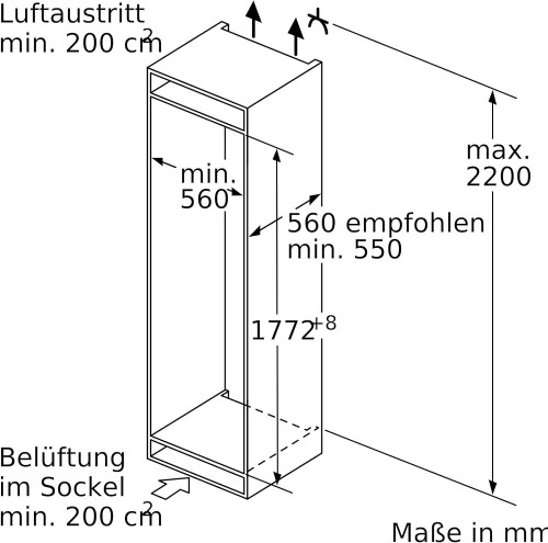Siemens 270 L KI87SADD0 – combină frigorifică încorporabilă, clasa D, import Germania 🇩🇪