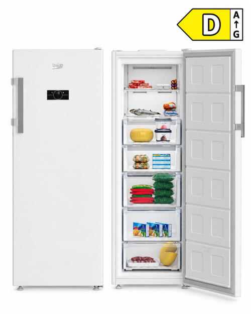 Beko 260 L B5RFNE295W – Congelator vertical, clasa D, import Germania 🇩🇪