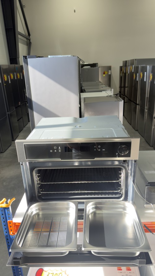 Electrolux – Set cuptor compact cu abur EVY9747AAX + sertar de încălzire KBD4X, inox și sticlă neagră
