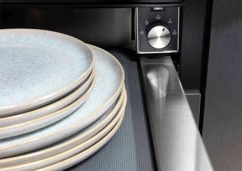 Electrolux – Set cuptor compact cu abur EVY9747AAX + sertar de încălzire KBD4X, inox și sticlă neagră
