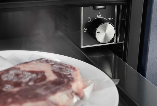 Electrolux – Set cuptor compact cu abur EVY9747AAX + sertar de încălzire KBD4X, inox și sticlă neagră