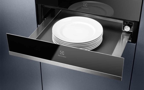 Electrolux – Set cuptor compact cu abur EVY9747AAX + sertar de încălzire KBD4X, inox și sticlă neagră