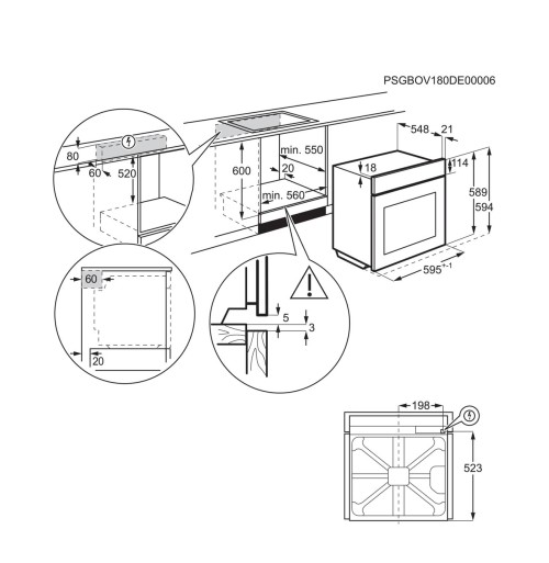 AEG 72 L OU5AE20SM + TA64RA07XB – Set cuptor și plită vitroceramică, import Germania 🇩🇪