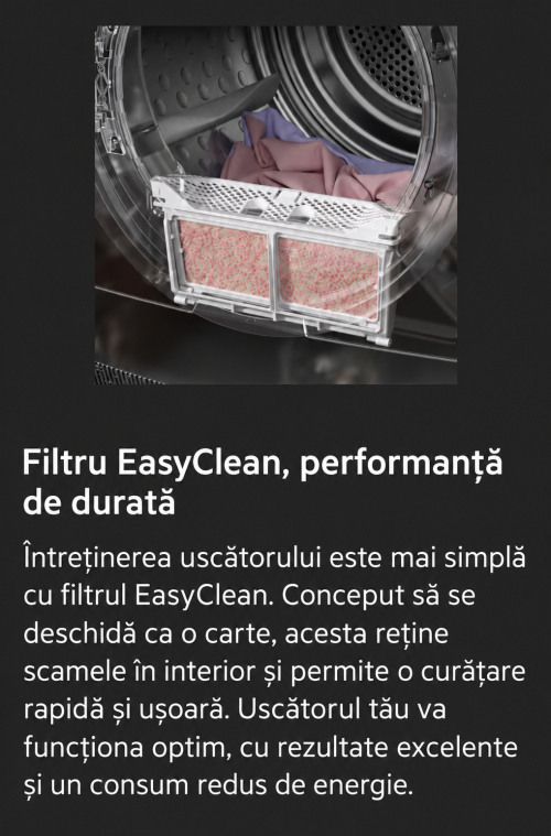 AEG 9 kg TR739G4PDS – Uscător de rufe cu pompă de căldură, clasa C