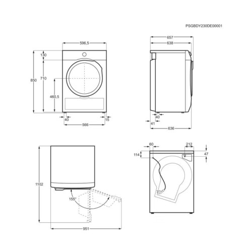 AEG 9 kg TR739G4PDS – Uscător de rufe cu pompă de căldură, clasa C