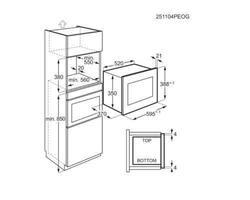 Electrolux 23 L LMS4253TBK – Cuptor cu microunde încorporabil, negru