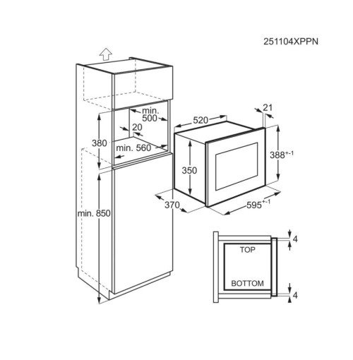 Electrolux 23 L LMS4253TBK – Cuptor cu microunde încorporabil, negru