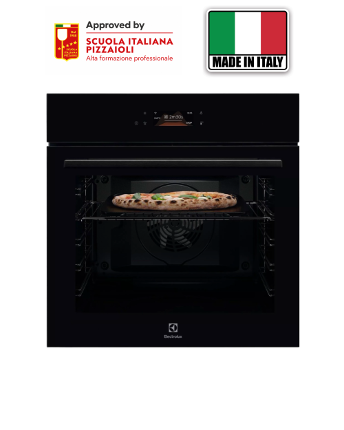 Electrolux 72L, EOX8P38WZ – Cuptor electric încorporabil, 72 L, clasa A++ PizzaExpert 340°C, autocurățare pirolitică, ecran tactil EXCite și Wi-Fi