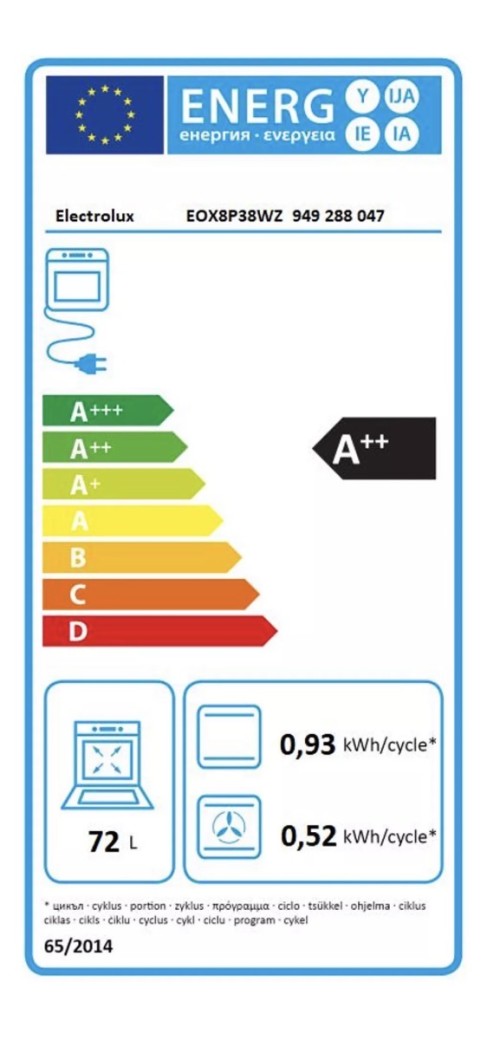 Electrolux 72L, EOX8P38WZ – Cuptor electric încorporabil, 72 L, clasa A++ PizzaExpert 340°C, autocurățare pirolitică, ecran tactil EXCite și Wi-Fi