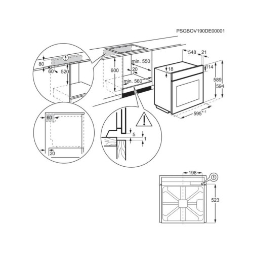 Electrolux 72L, EOX8P38WZ – Cuptor electric încorporabil, 72 L, clasa A++ PizzaExpert 340°C, autocurățare pirolitică, ecran tactil EXCite și Wi-Fi