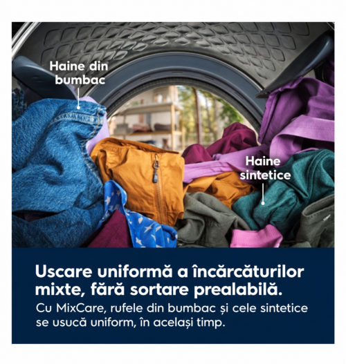 Electrolux EW7HI395BN – Uscător de rufe cu pompă de căldură, 9 kg, clasa C
