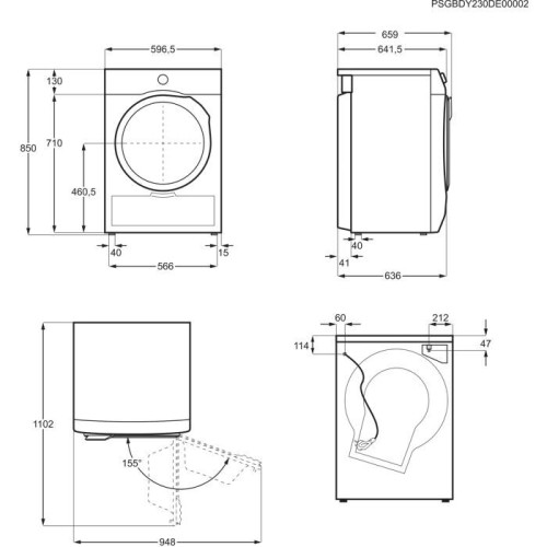 Electrolux EW7HI395BN – Uscător de rufe cu pompă de căldură, 9 kg, clasa C