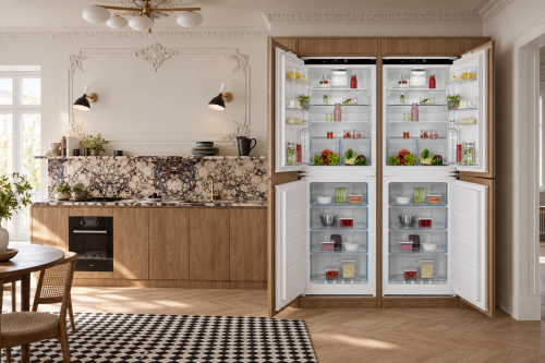 AEG 484 L – Set 2 combine frigorifice încorporabile OSC6T185ES, configurație cu aspect French Door, clasa E