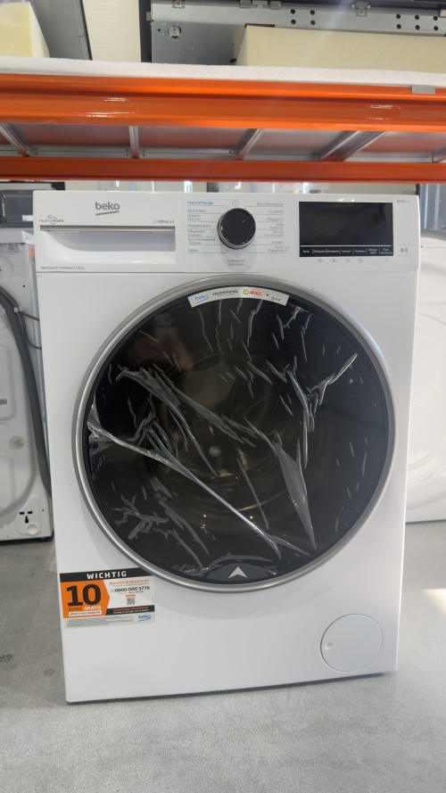 Beko 12/8 kg B3DFT512447W – Mașină de spălat rufe cu uscător, clasa A spălare / D spălare și uscare, import Germania 🇩🇪